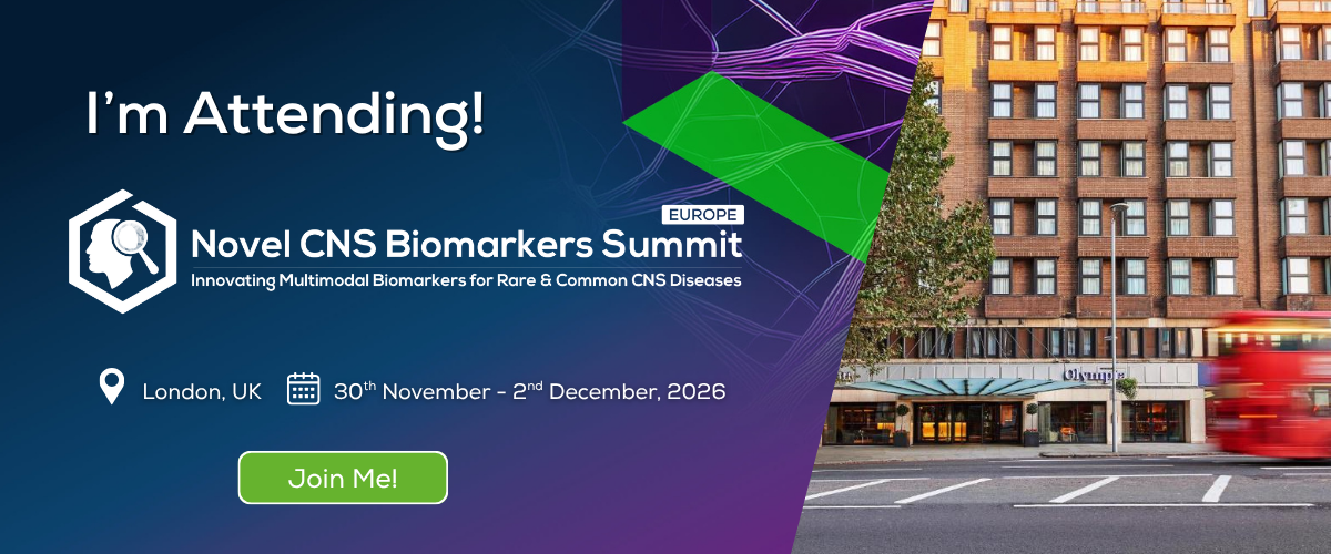Novel CNS Biomarkers Summit Europe Delegate Attending Banner